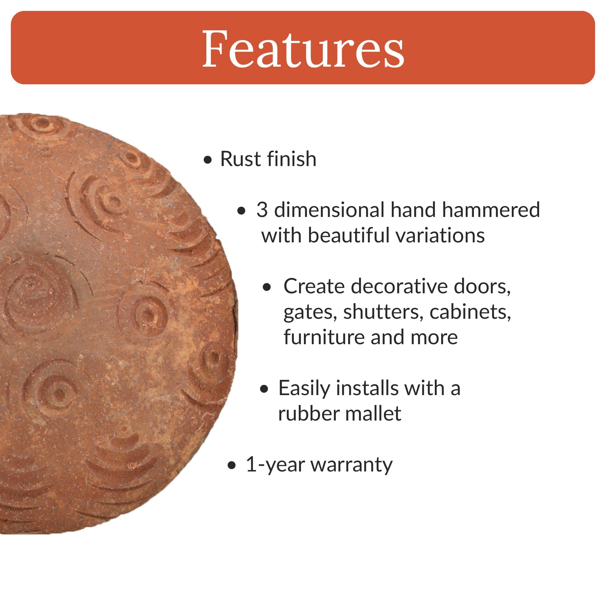 Bohemian Series | 1.5" Round Decorative Nails & Clavos