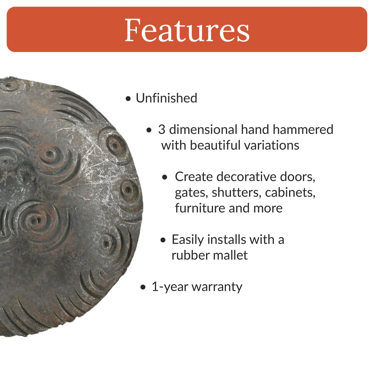 Bohemian Series | 2&quot; Round Decorative Nails &amp; Clavos