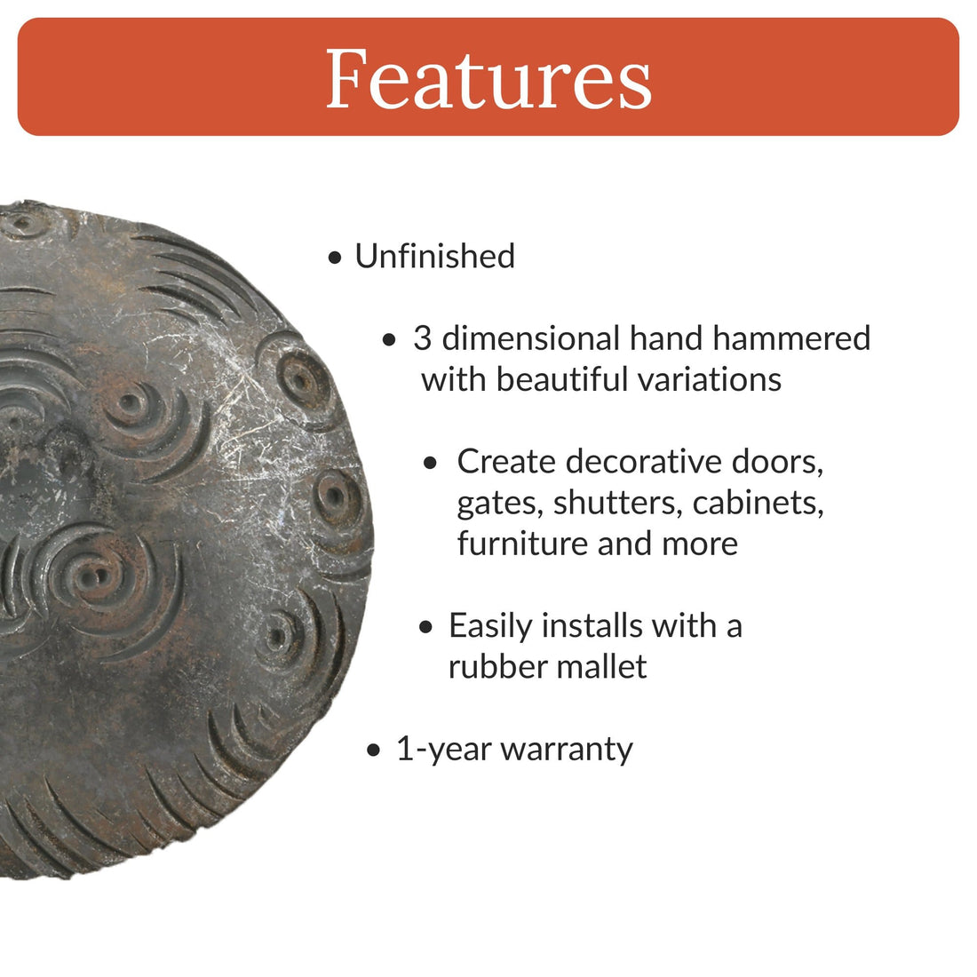 Bohemian Series | 1.25" Round Decorative Nails & Clavos
