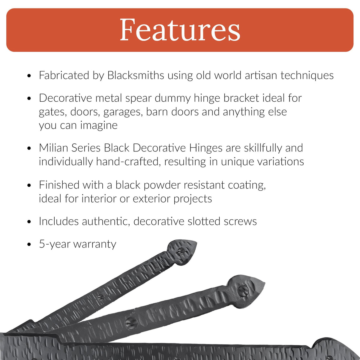 Colonial Series | Faux Hinge Straps