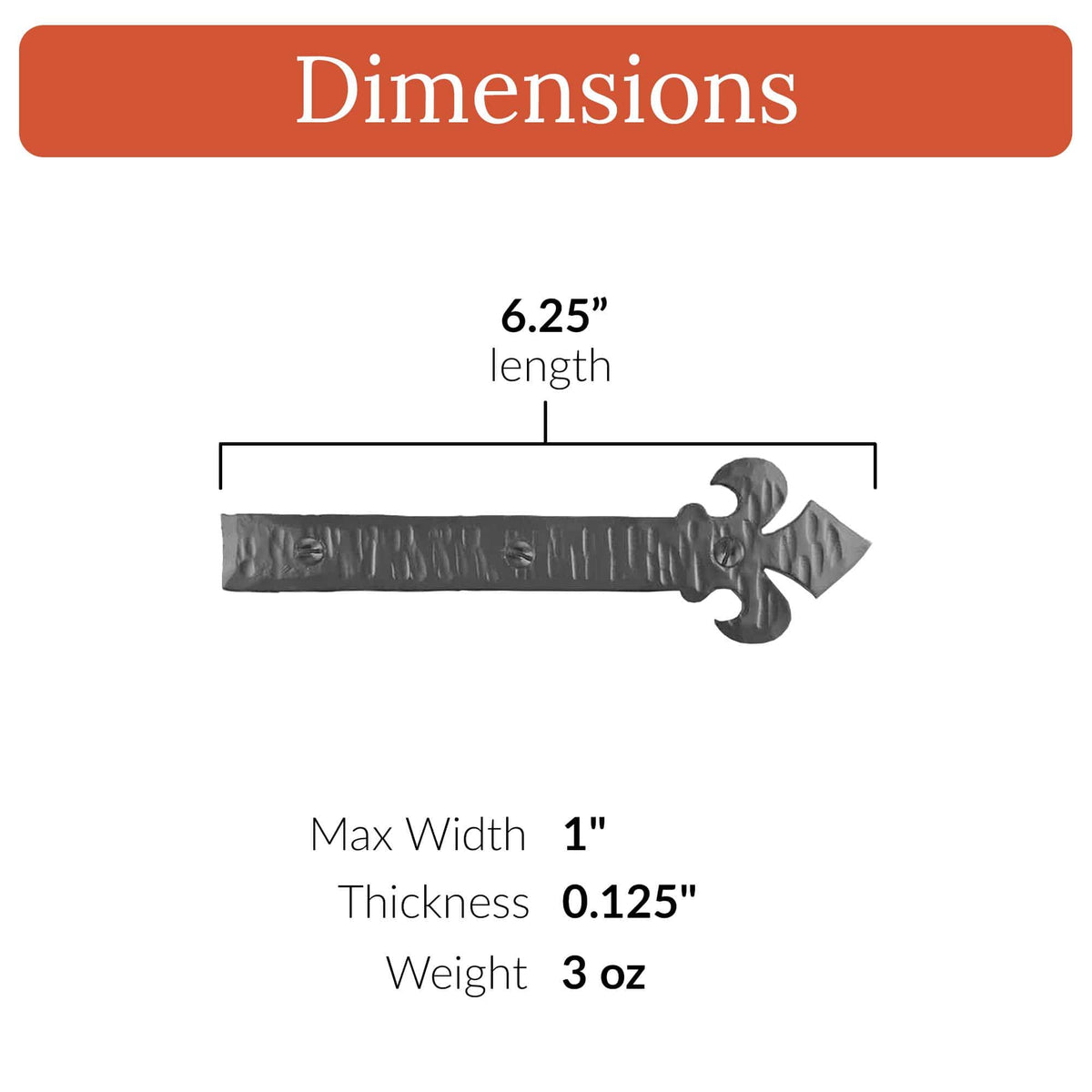 Fleur De Lis Series | Faux Hinge Strap