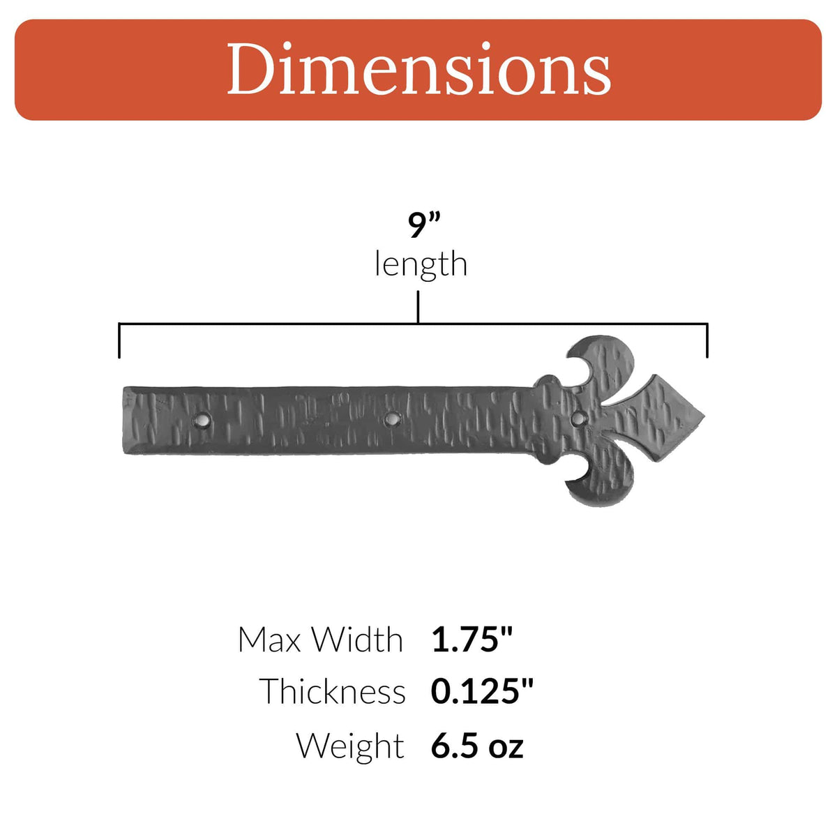 Fleur De Lis Series | Faux Hinge Strap