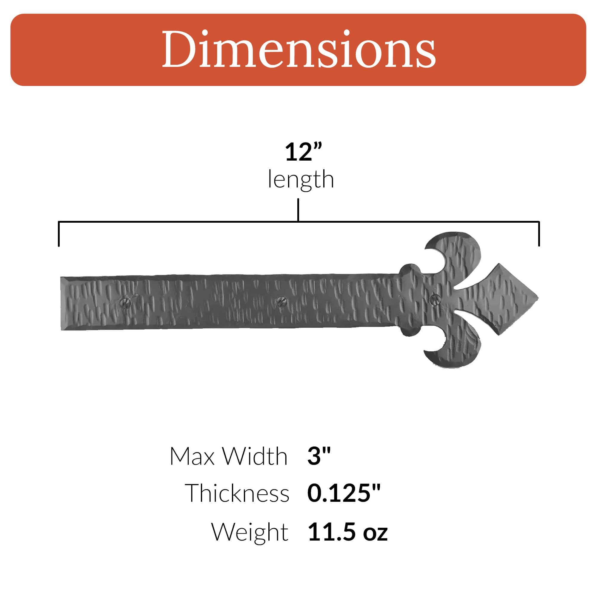 Fleur De Lis Series | Faux Hinge Strap
