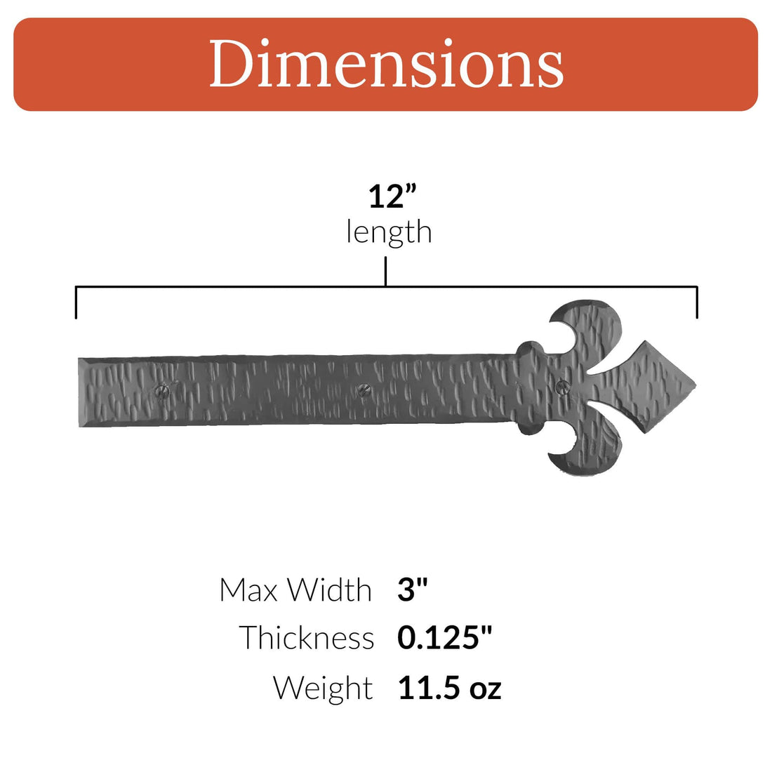 Fleur De Lis Series | Faux Hinge Strap