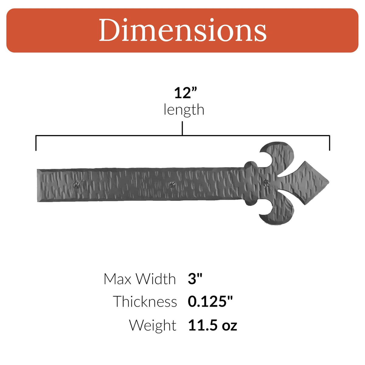 Fleur De Lis Series | Faux Hinge Strap