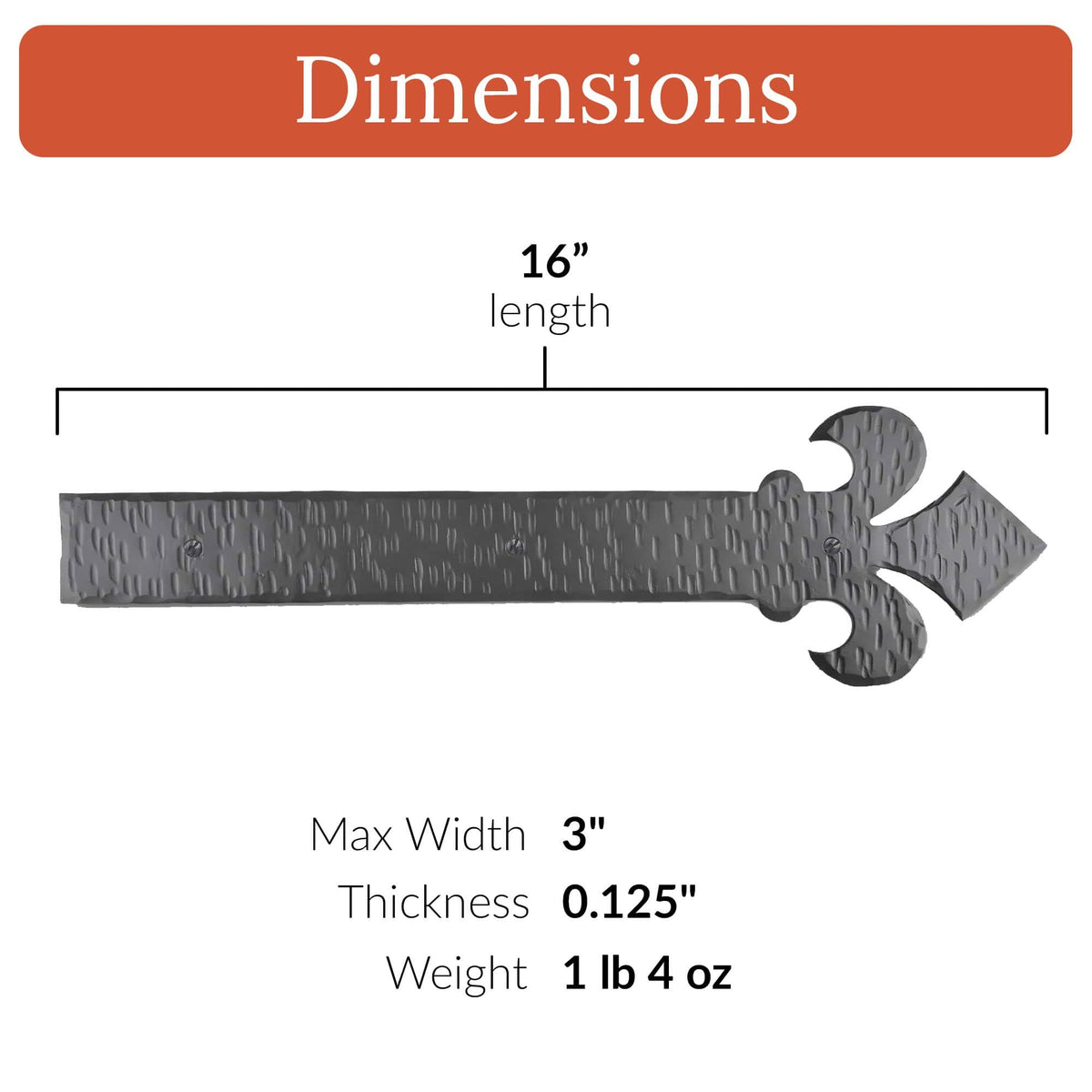 Fleur De Lis Series | Faux Hinge Strap