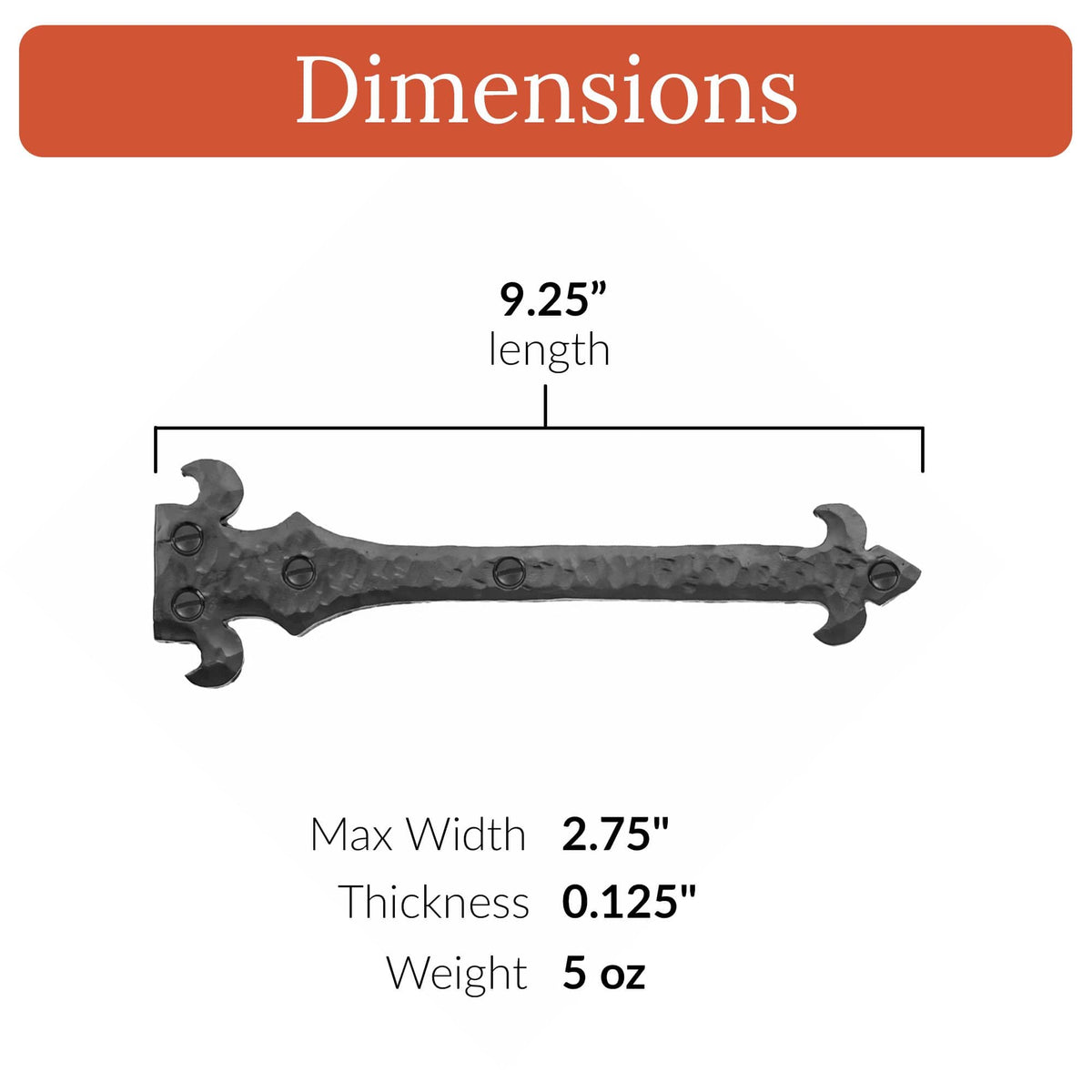 Nouvelle Fluer De Lis Series | Faux Hinge Strap