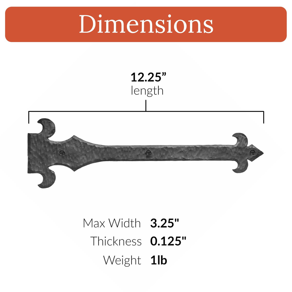 Nouvelle Fluer De Lis Series | Faux Hinge Strap