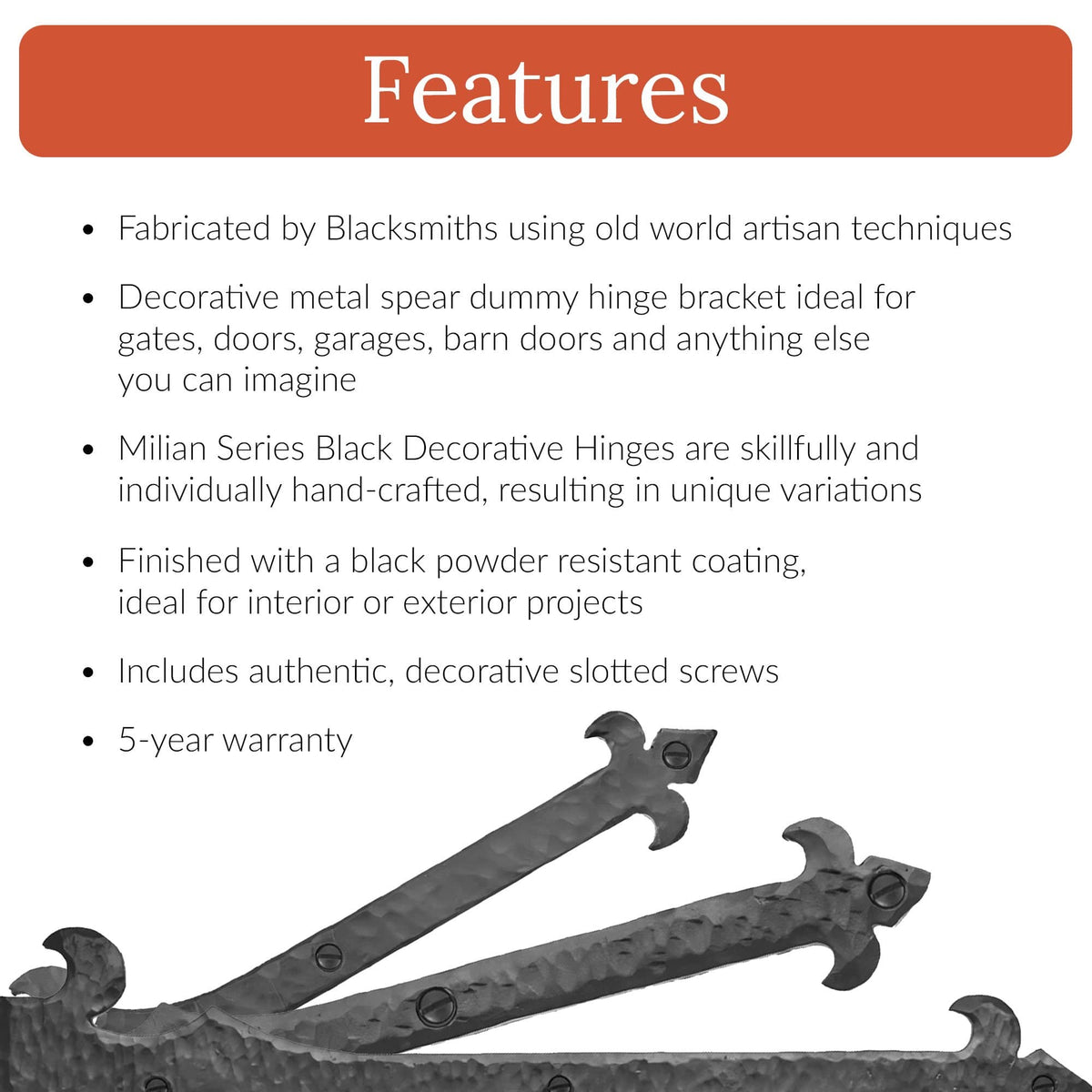 Nouvelle Fluer De Lis Series | Faux Hinge Strap