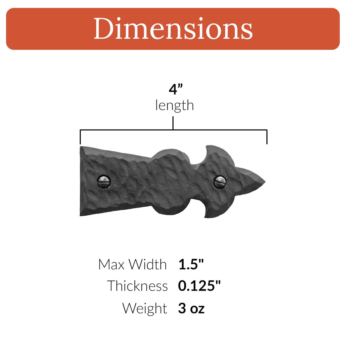 Sonora Series | 4&quot; Faux Hinge Strap