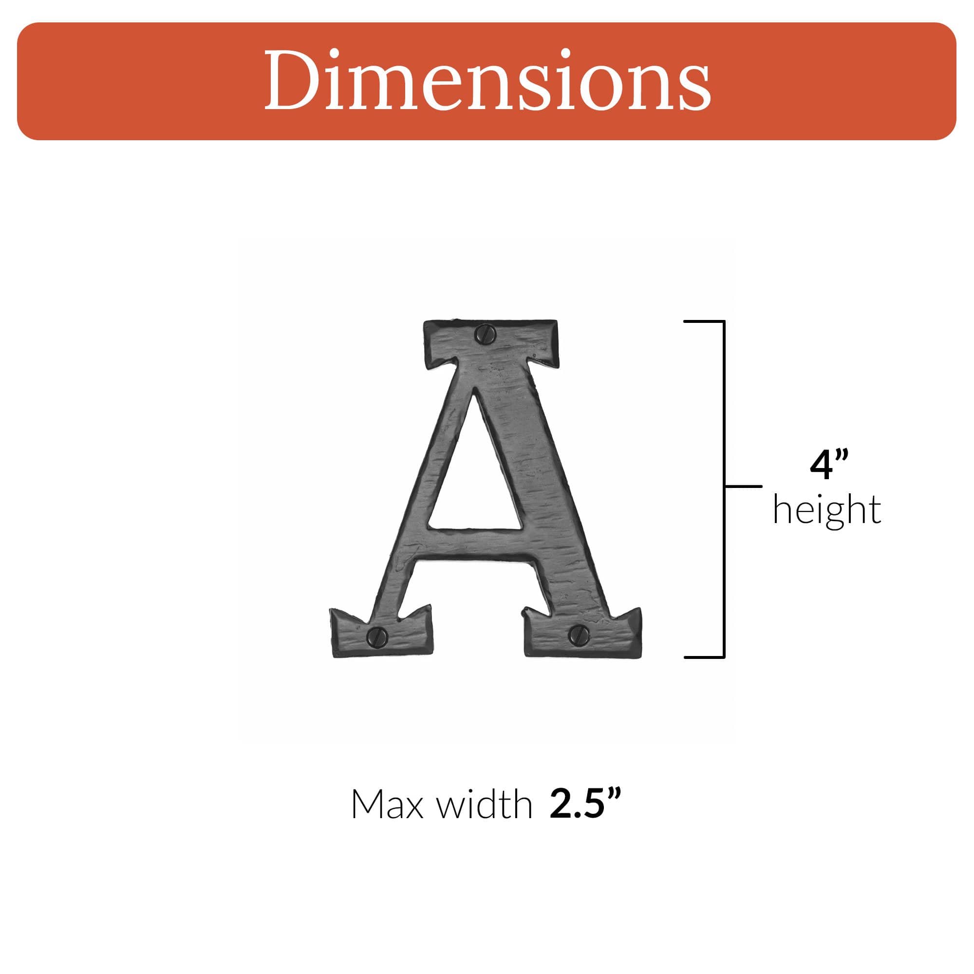 Hacienda Series | 4" House Address Mailbox Letters