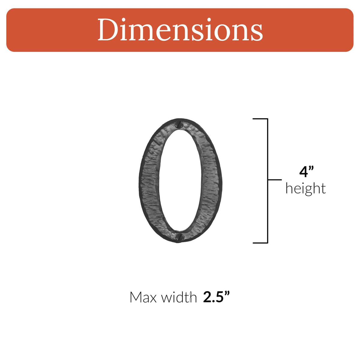 Hacienda Series | 4&quot; House Address Mailbox Numbers