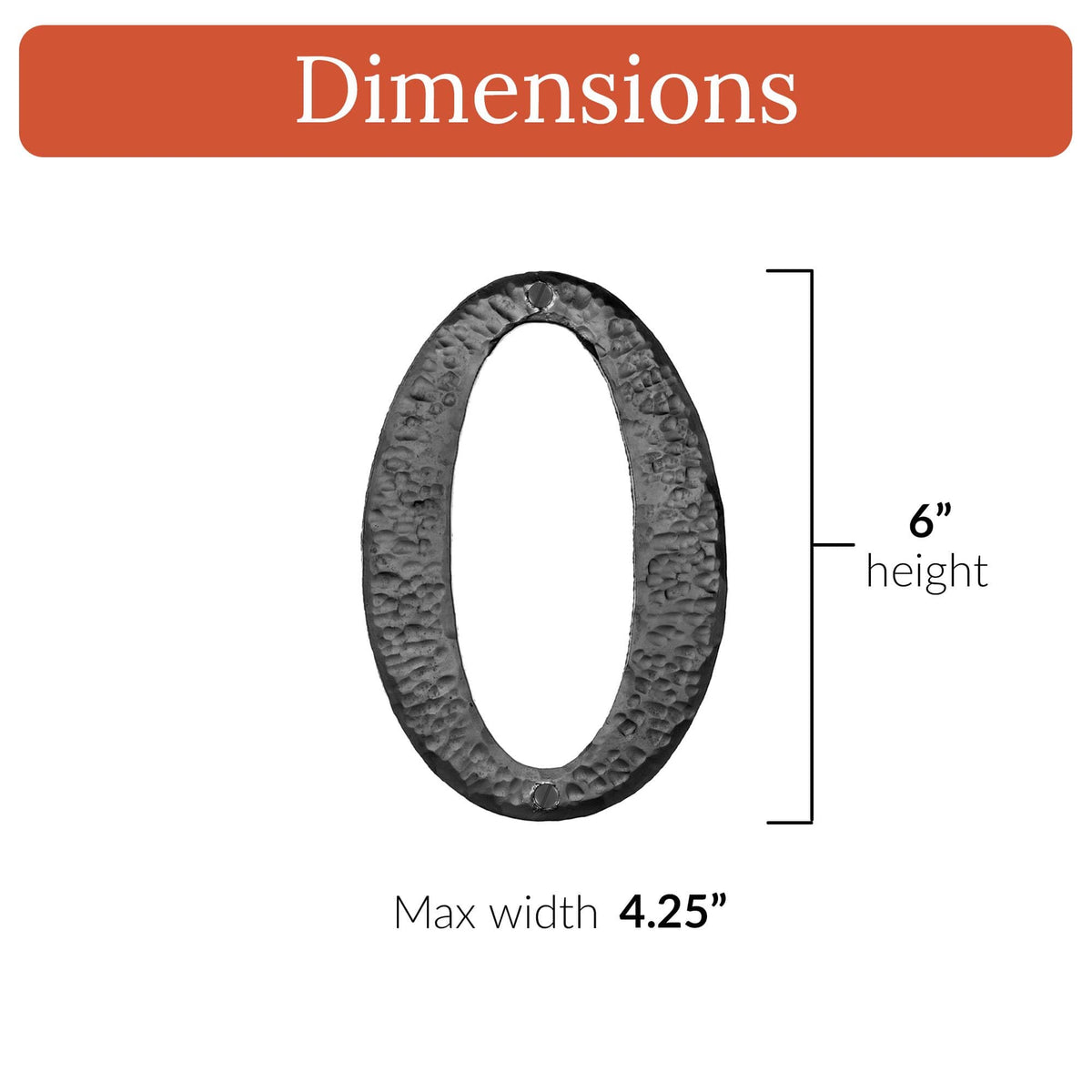 Hacienda Series | 6&quot; House Address Mailbox Numbers