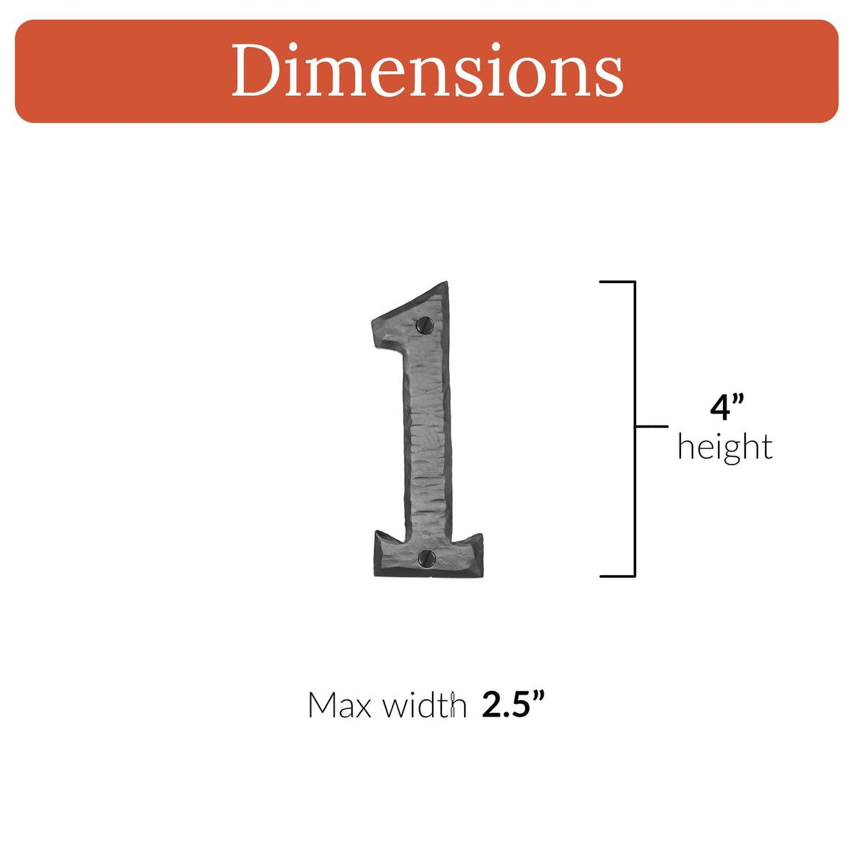 Hacienda Series | 4&quot; House Address Mailbox Numbers