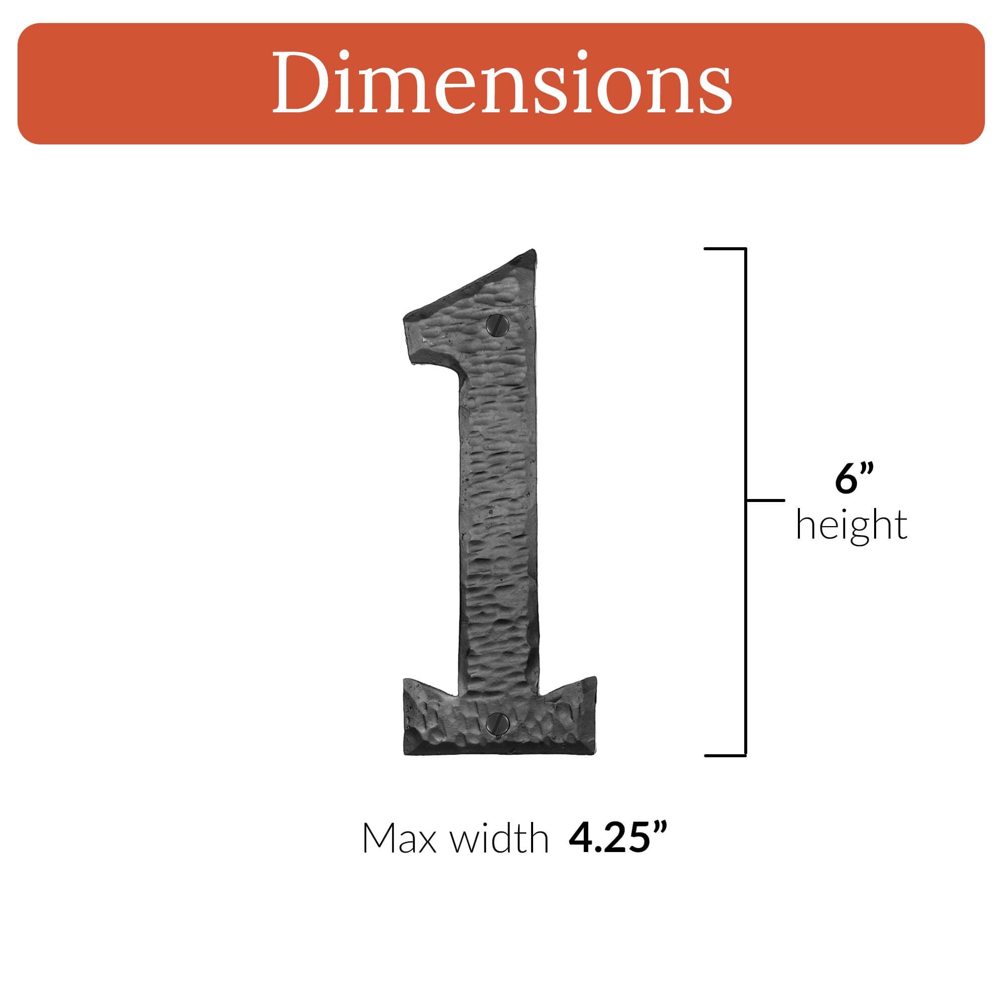 Hacienda Series | 6" House Address Mailbox Numbers