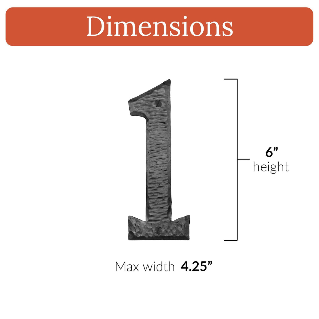 Hacienda Series | 6" House Address Mailbox Numbers