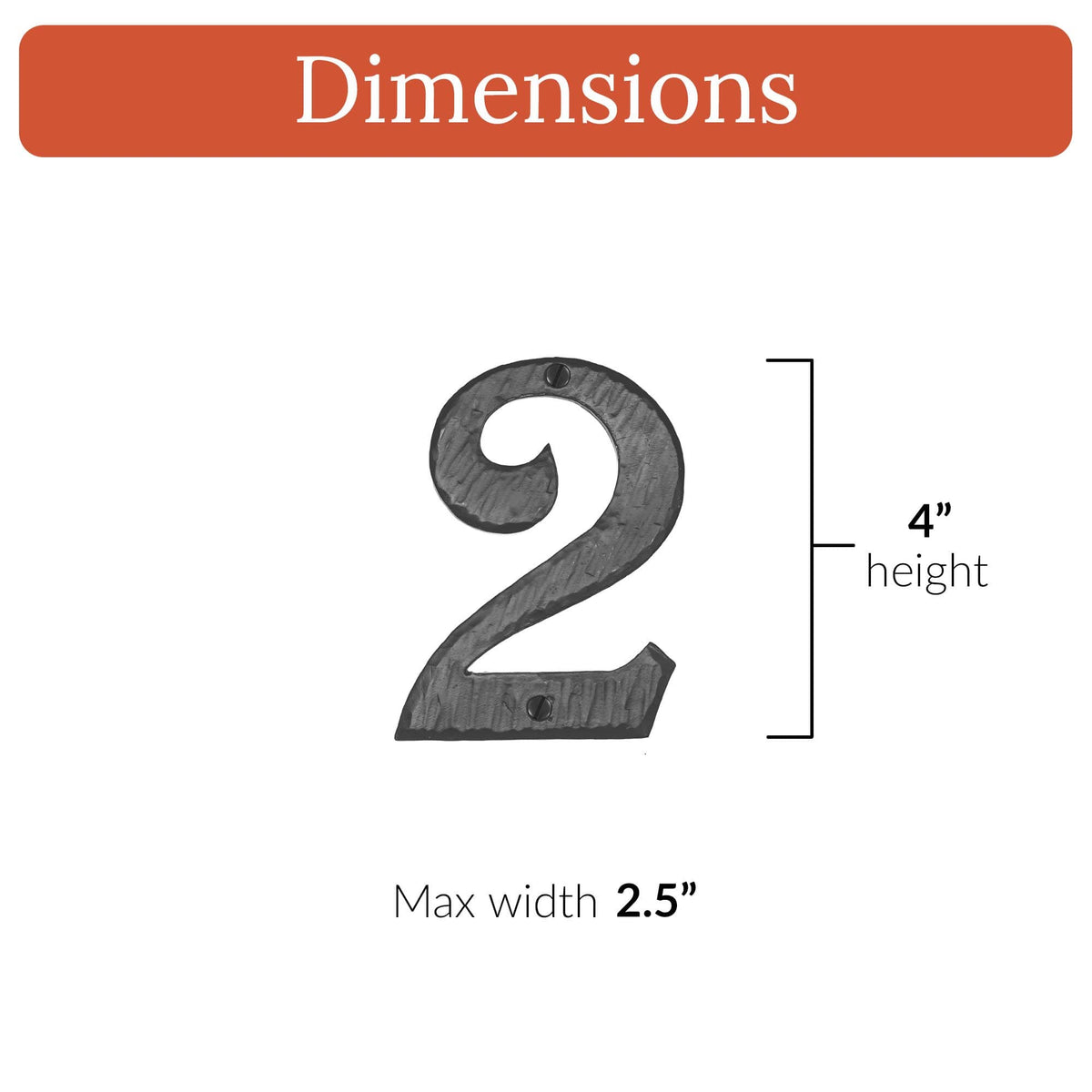 Hacienda Series | 4&quot; House Address Mailbox Numbers