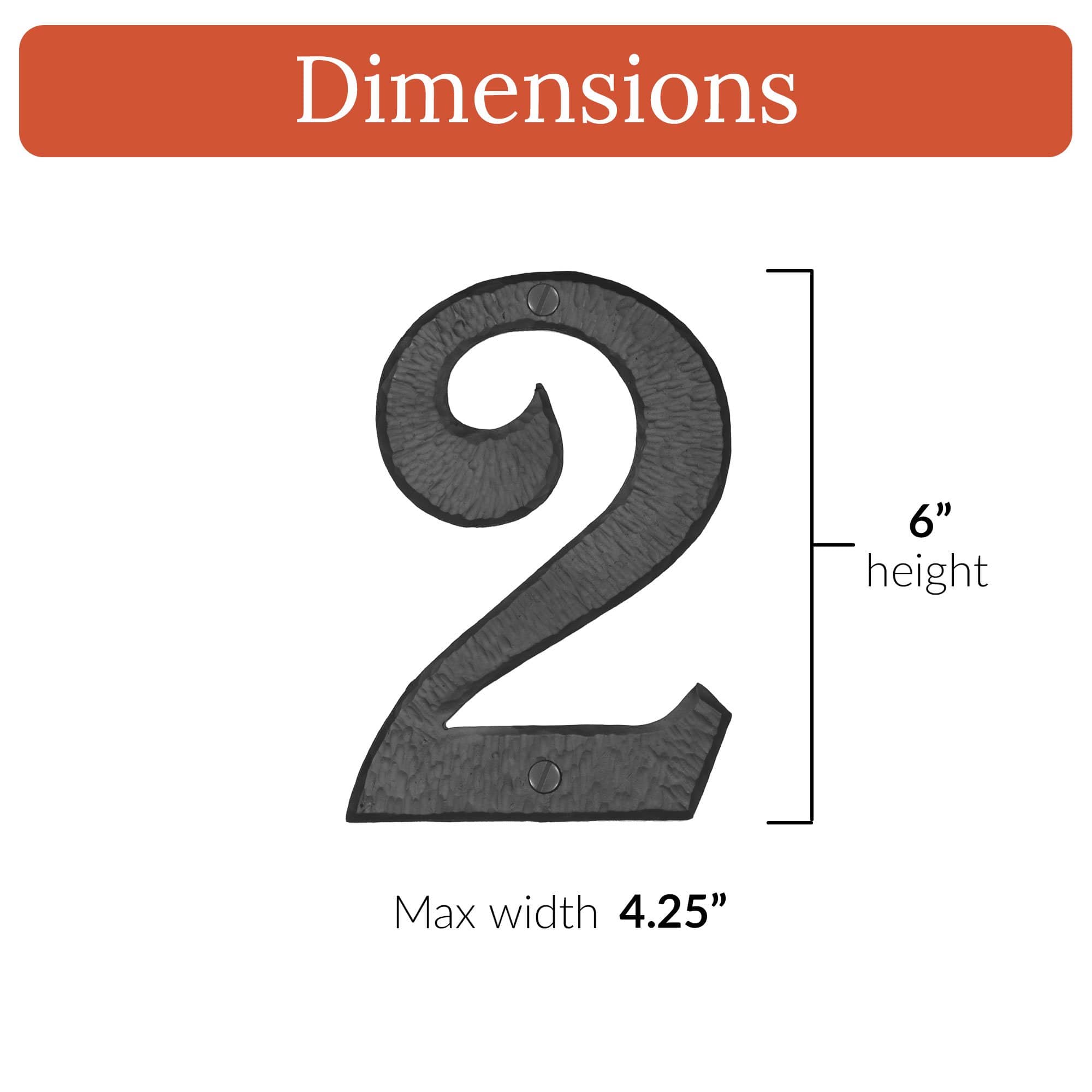 Hacienda Series | 6" House Address Mailbox Numbers