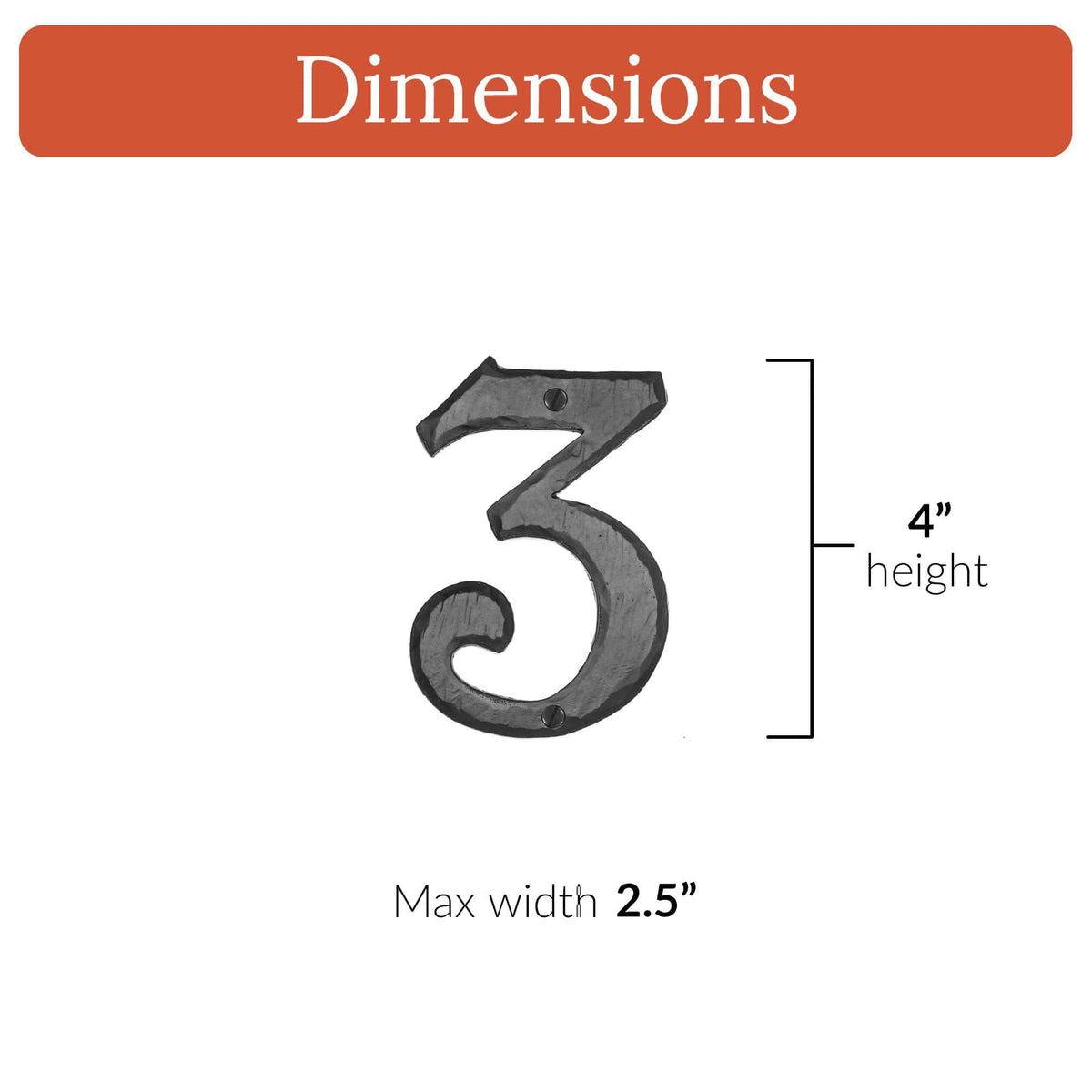 Hacienda Series | 4&quot; House Address Mailbox Numbers