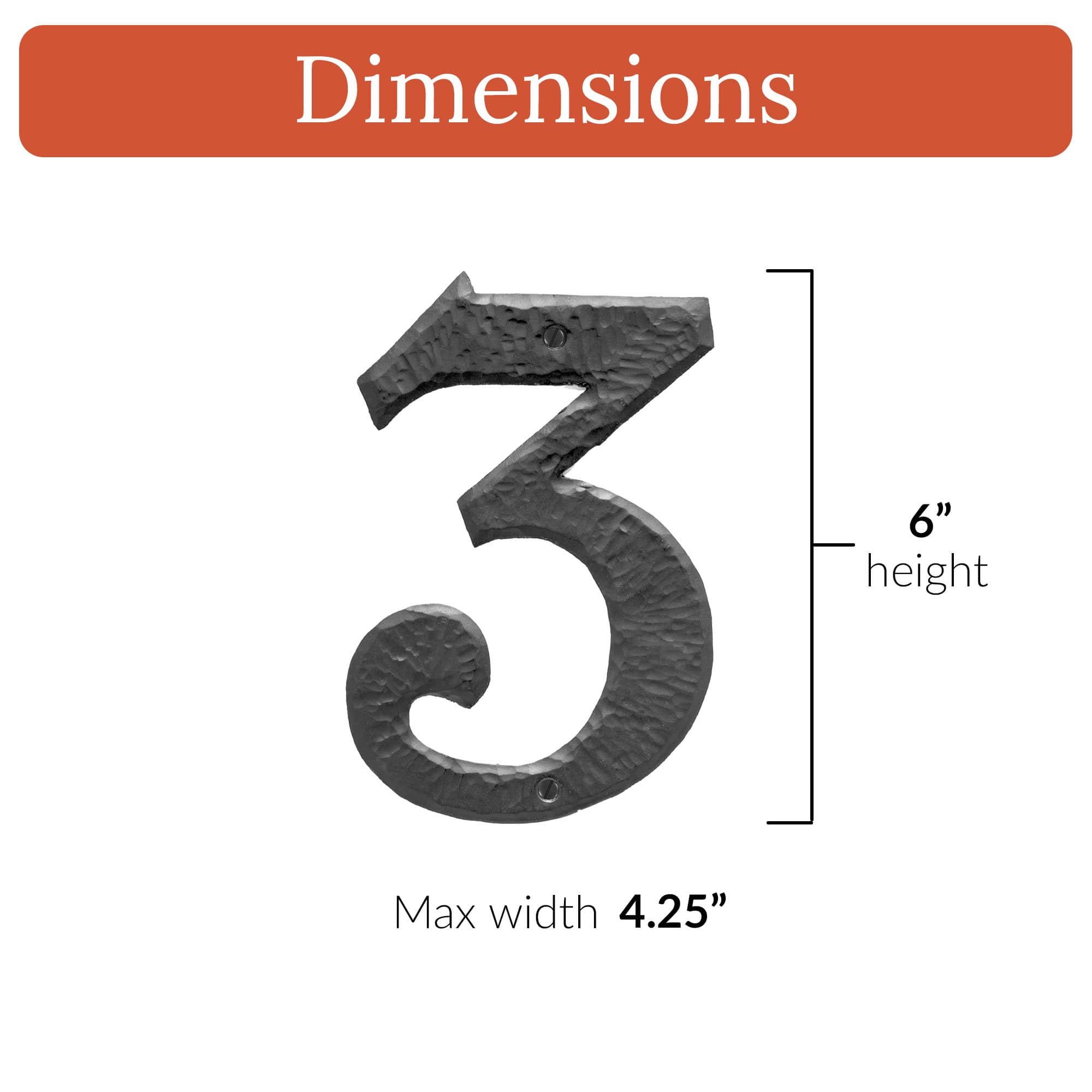Hacienda Series | 6" House Address Mailbox Numbers