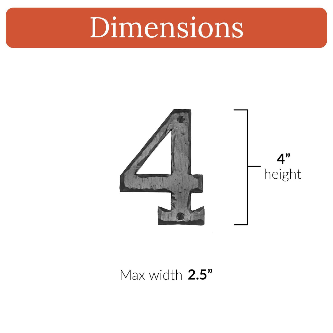 Hacienda Series | 4" House Address Mailbox Numbers