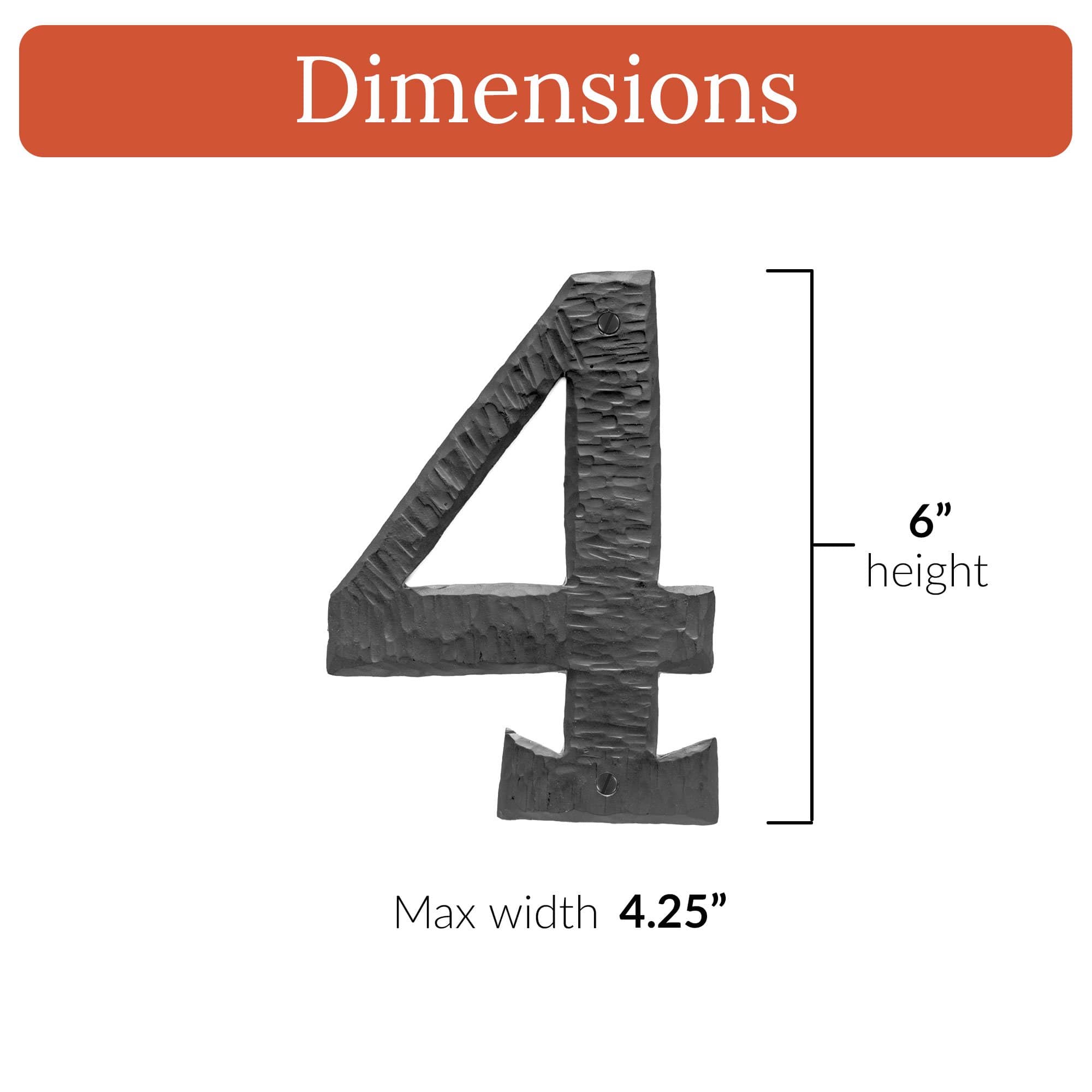 Hacienda Series | 6" House Address Mailbox Numbers