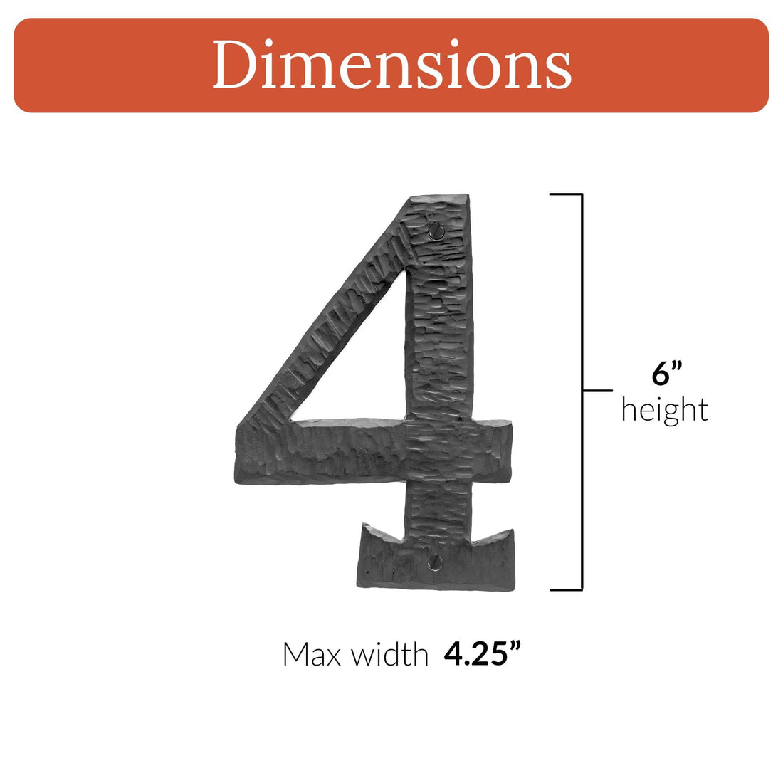Hacienda Series | 6" House Address Mailbox Numbers