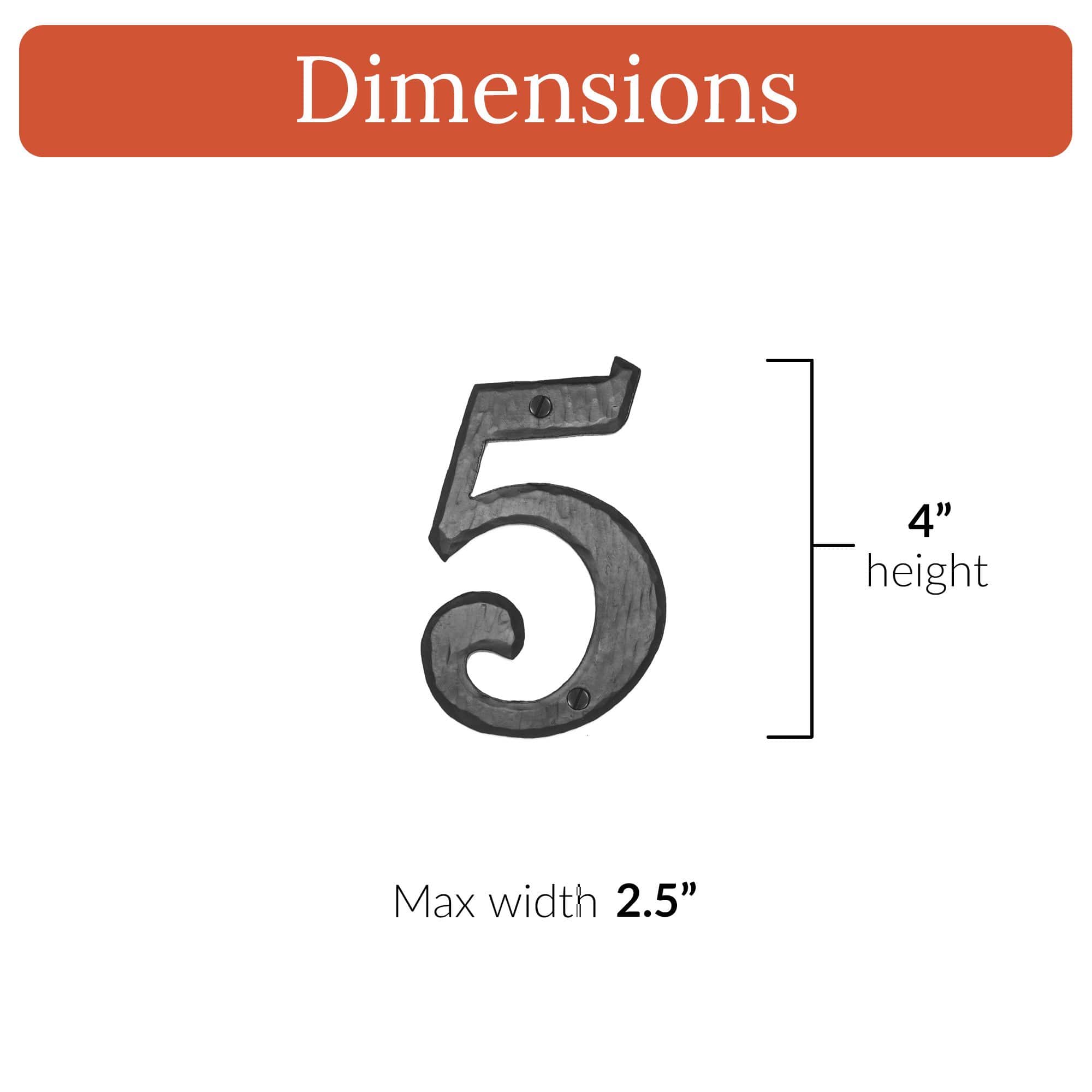 Hacienda Series | 4" House Address Mailbox Numbers