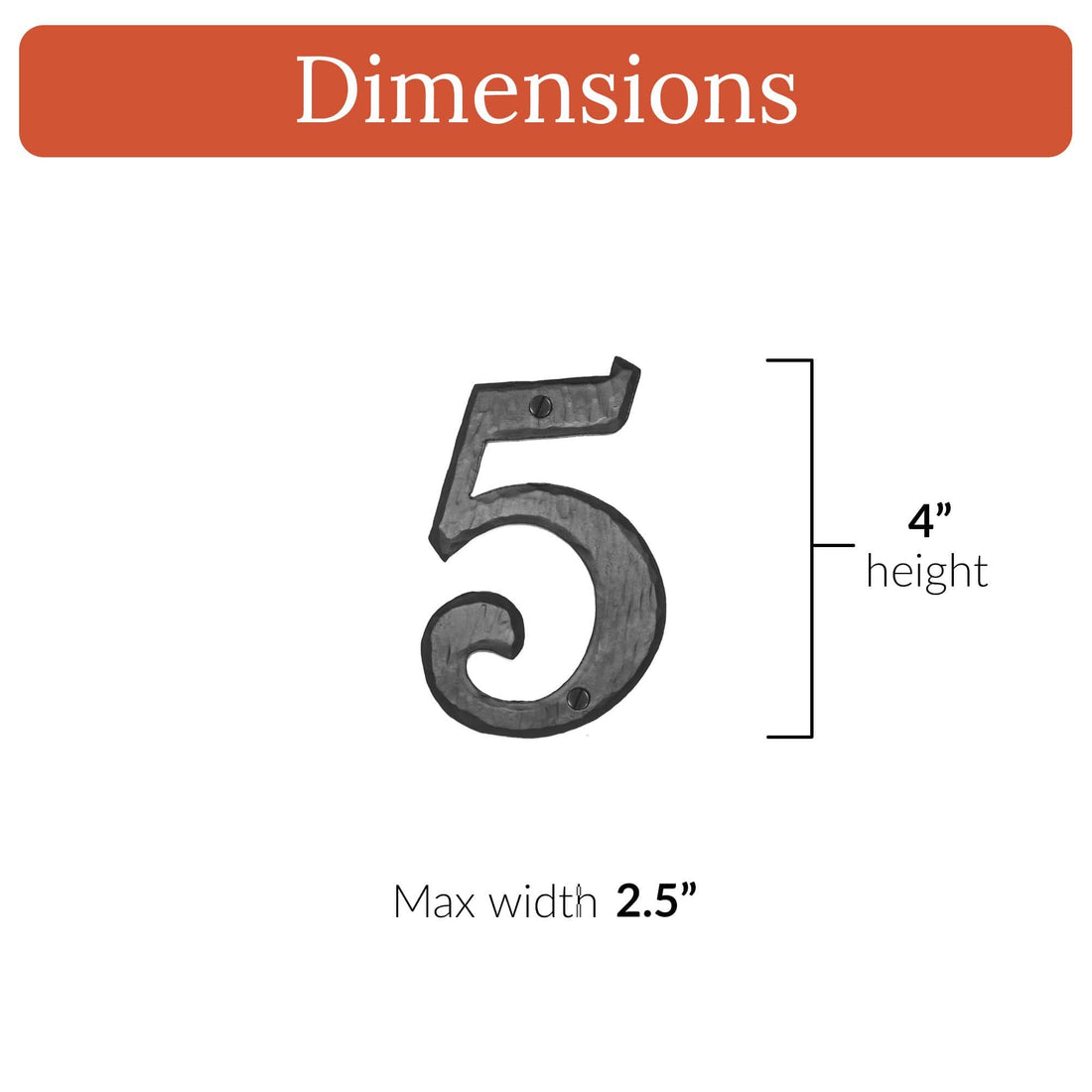 Hacienda Series | 4" House Address Mailbox Numbers