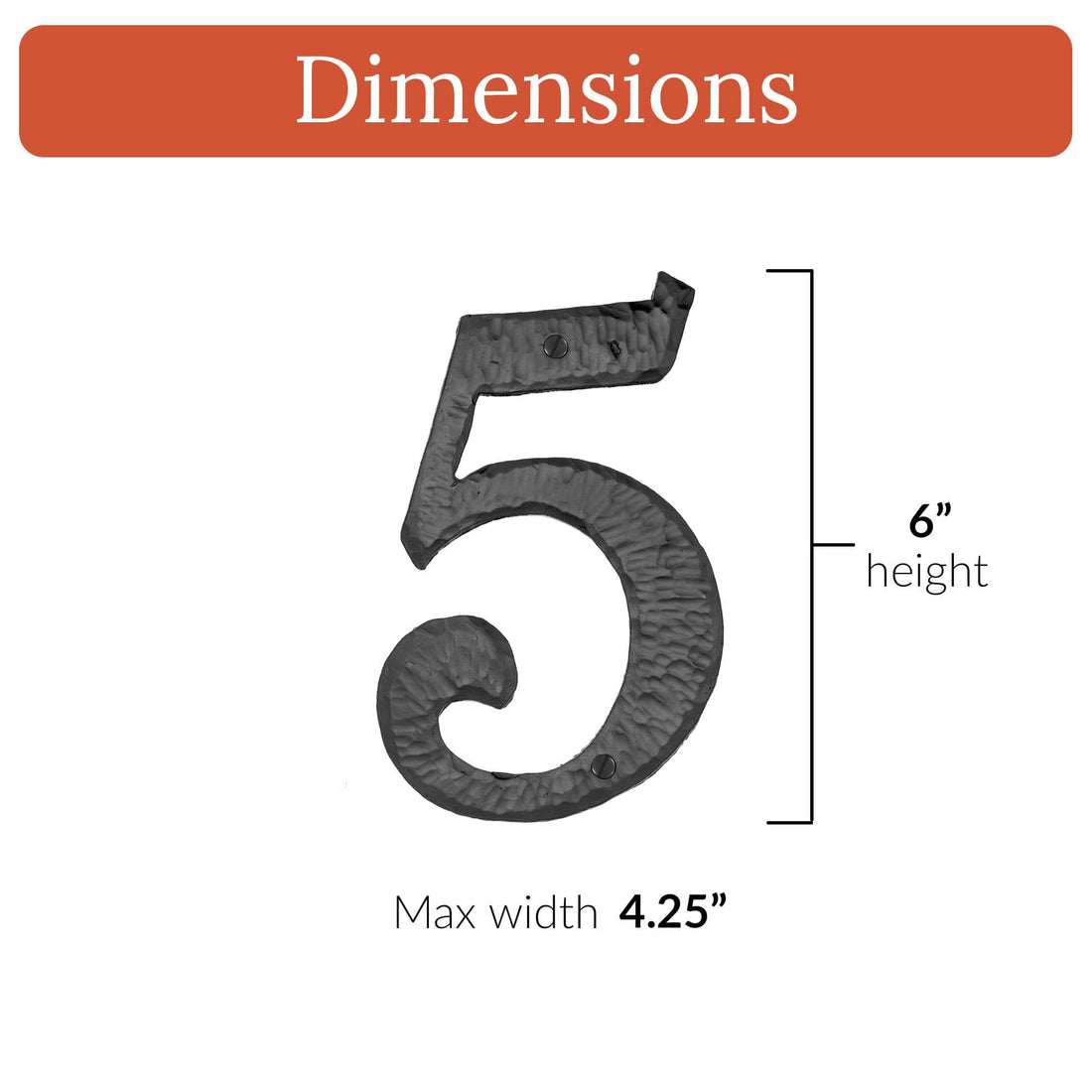 Hacienda Series | 6" House Address Mailbox Numbers