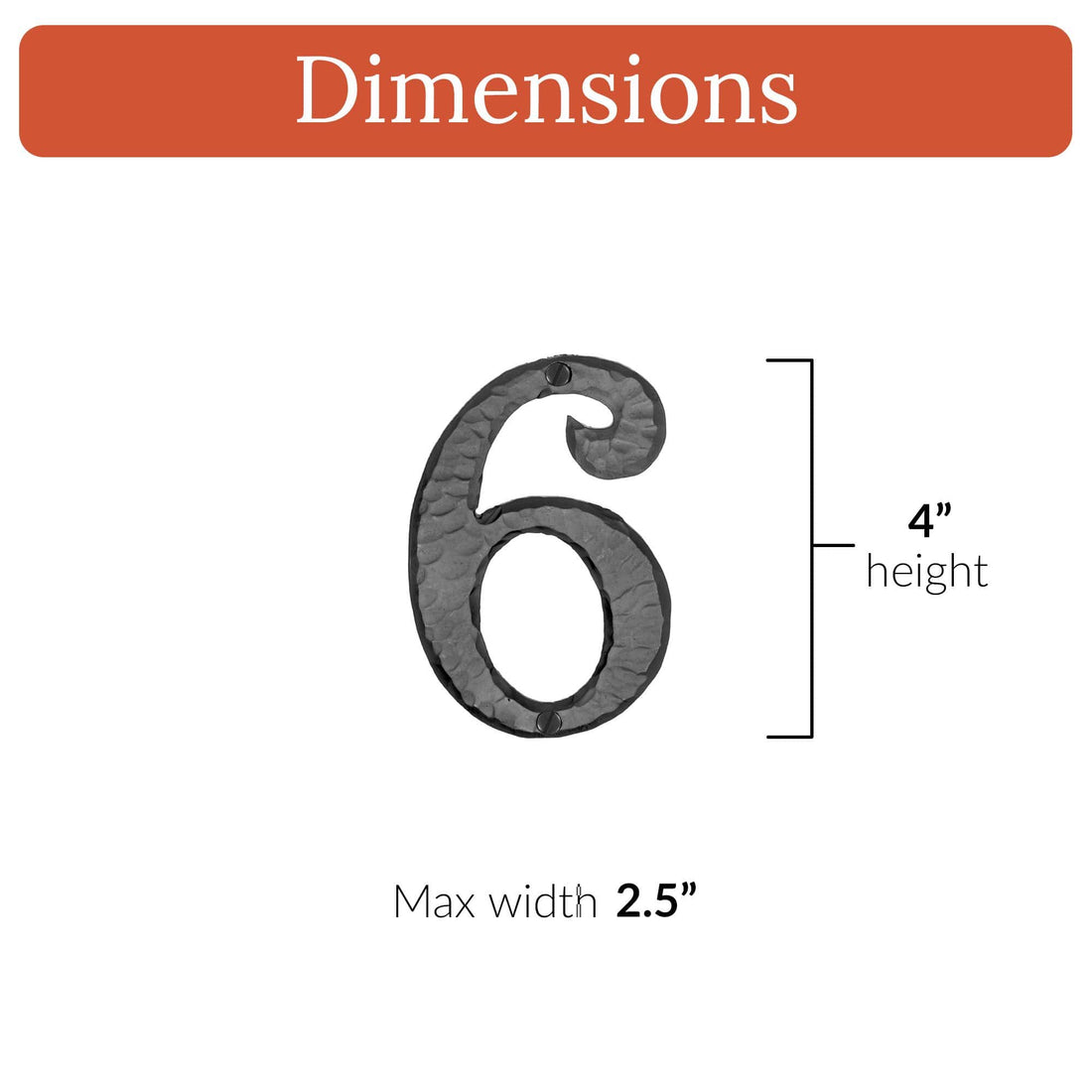 Hacienda Series | 4" House Address Mailbox Numbers
