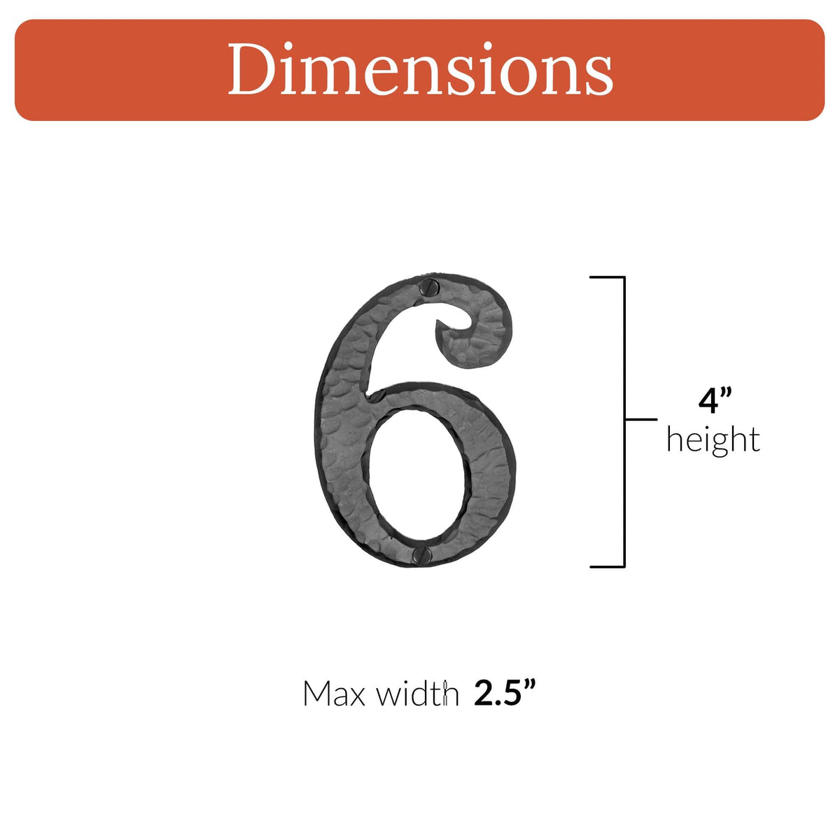 Hacienda Series | 4&quot; House Address Mailbox Numbers