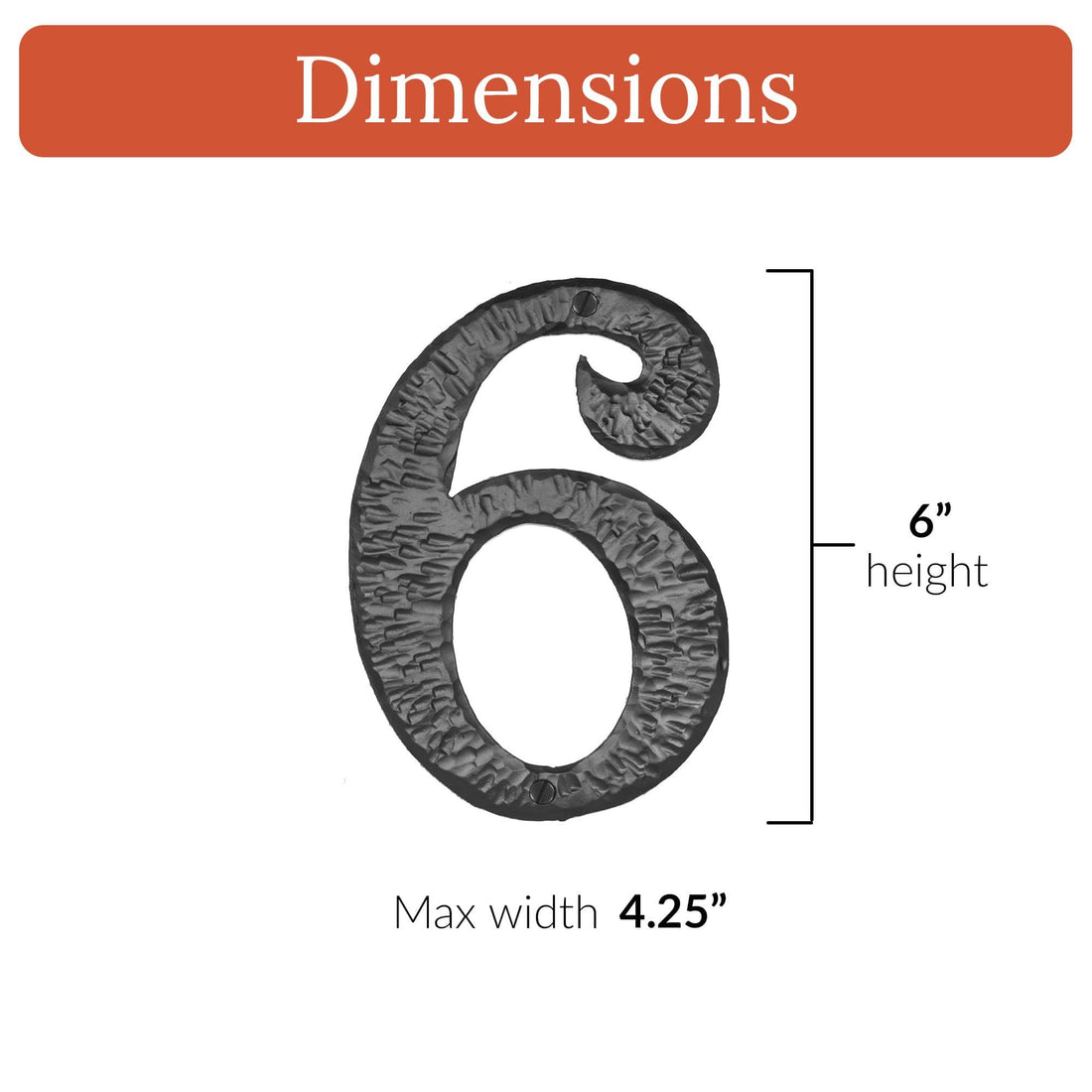 Hacienda Series | 6" House Address Mailbox Numbers