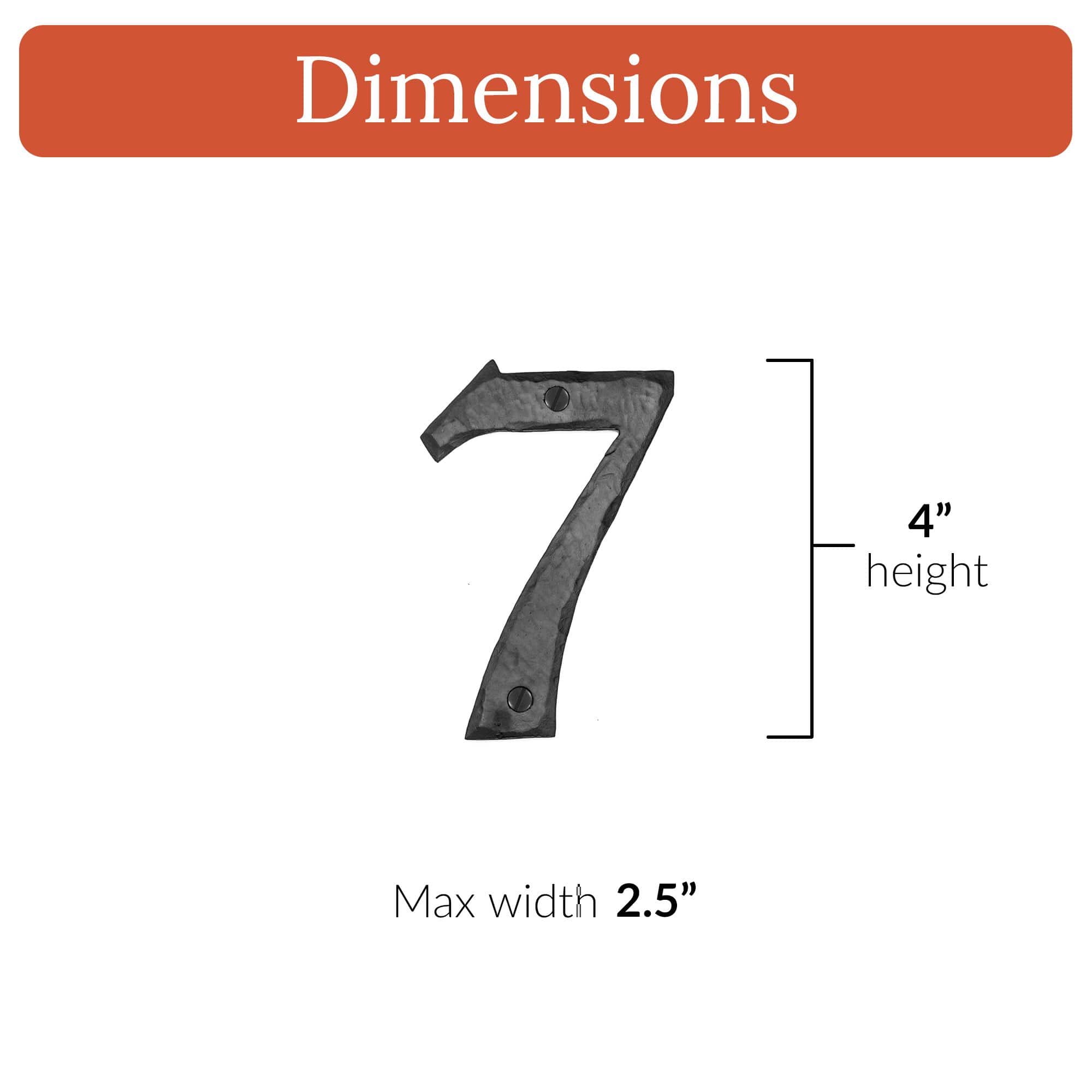 Hacienda Series | 4" House Address Mailbox Numbers
