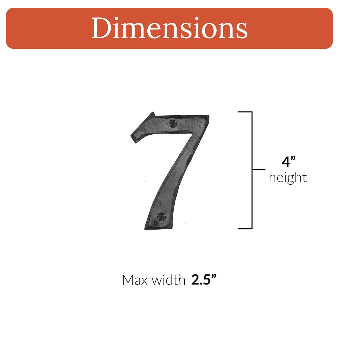 Hacienda Series | 4" House Address Mailbox Numbers