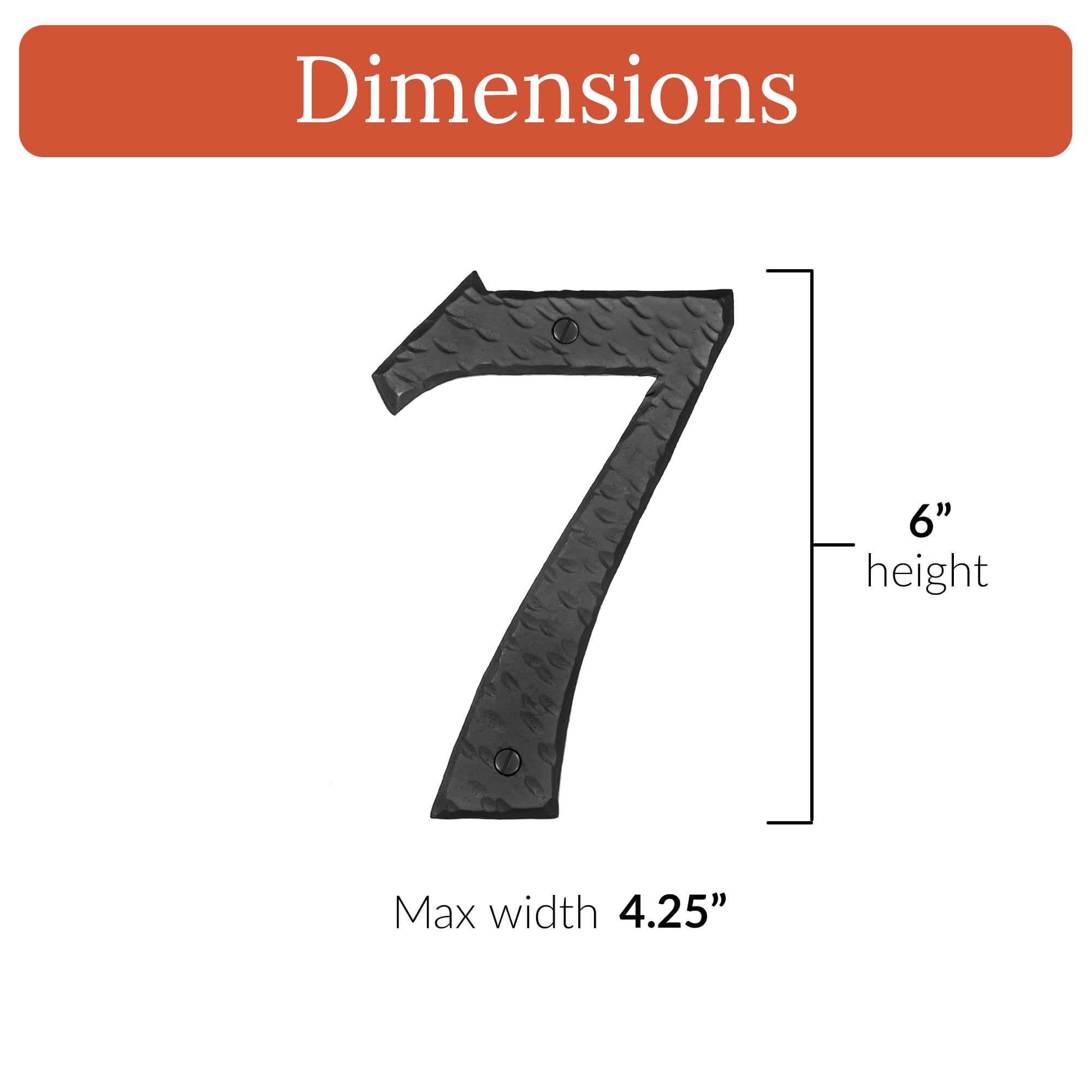 Hacienda Series | 6" House Address Mailbox Numbers