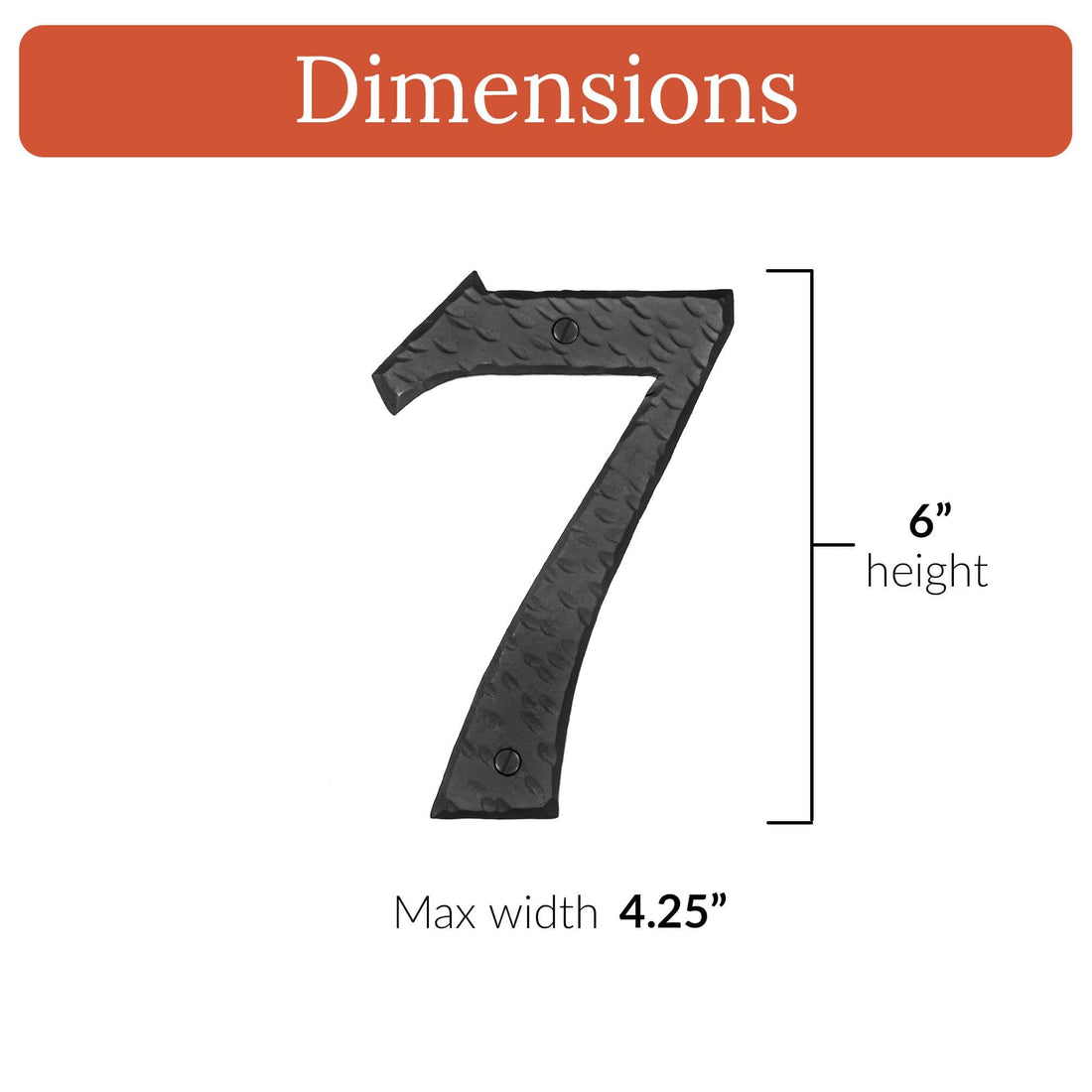 Hacienda Series | 6" House Address Mailbox Numbers