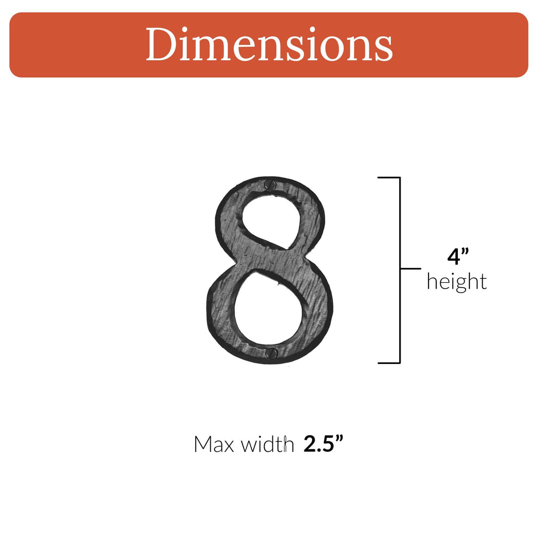 Hacienda Series | 4" House Address Mailbox Numbers