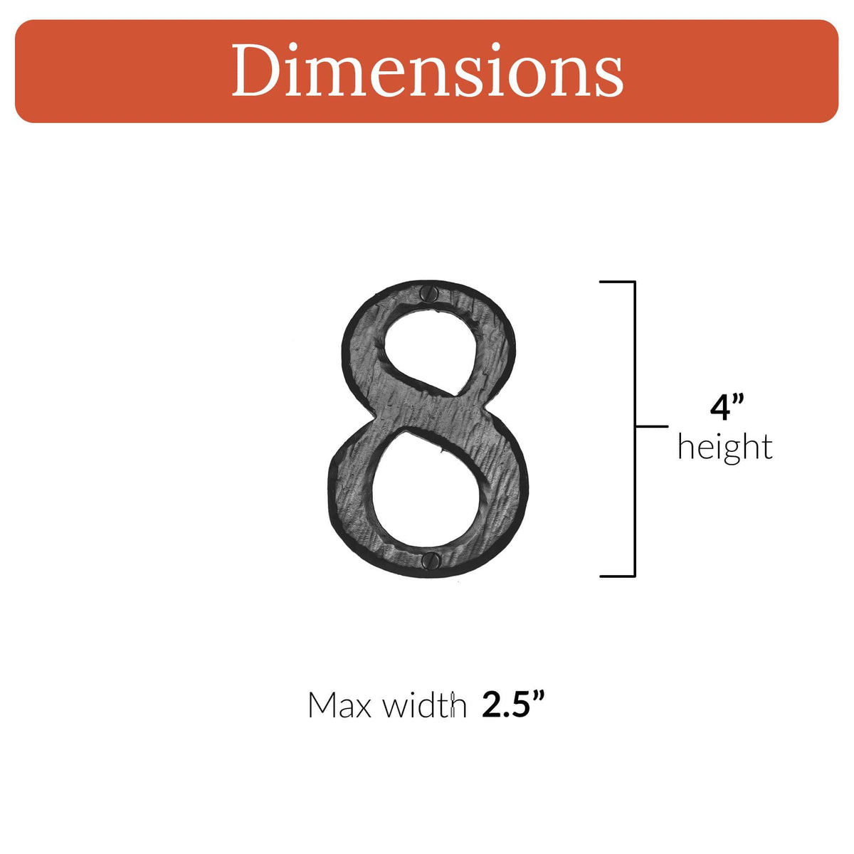 Hacienda Series | 4&quot; House Address Mailbox Numbers