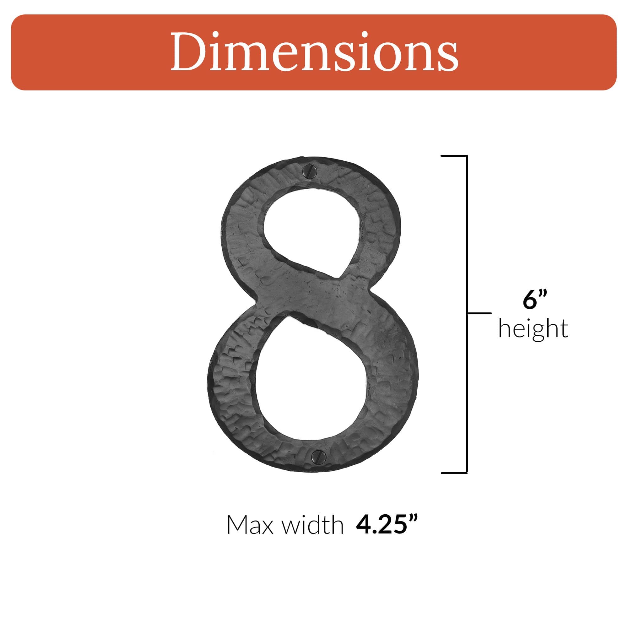 Hacienda Series | 6" House Address Mailbox Numbers