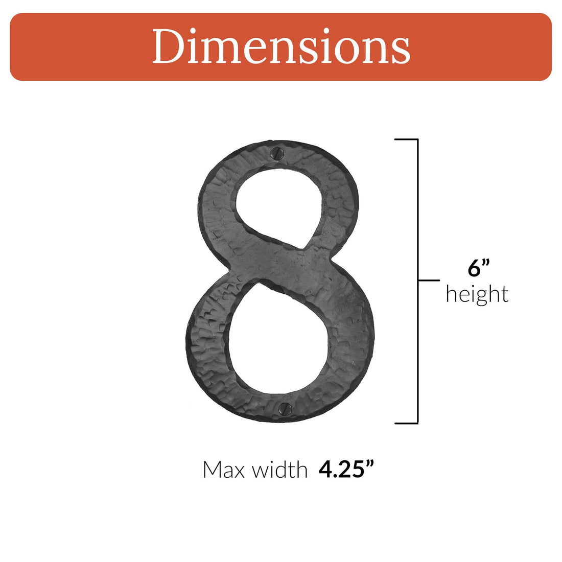 Hacienda Series | 6" House Address Mailbox Numbers