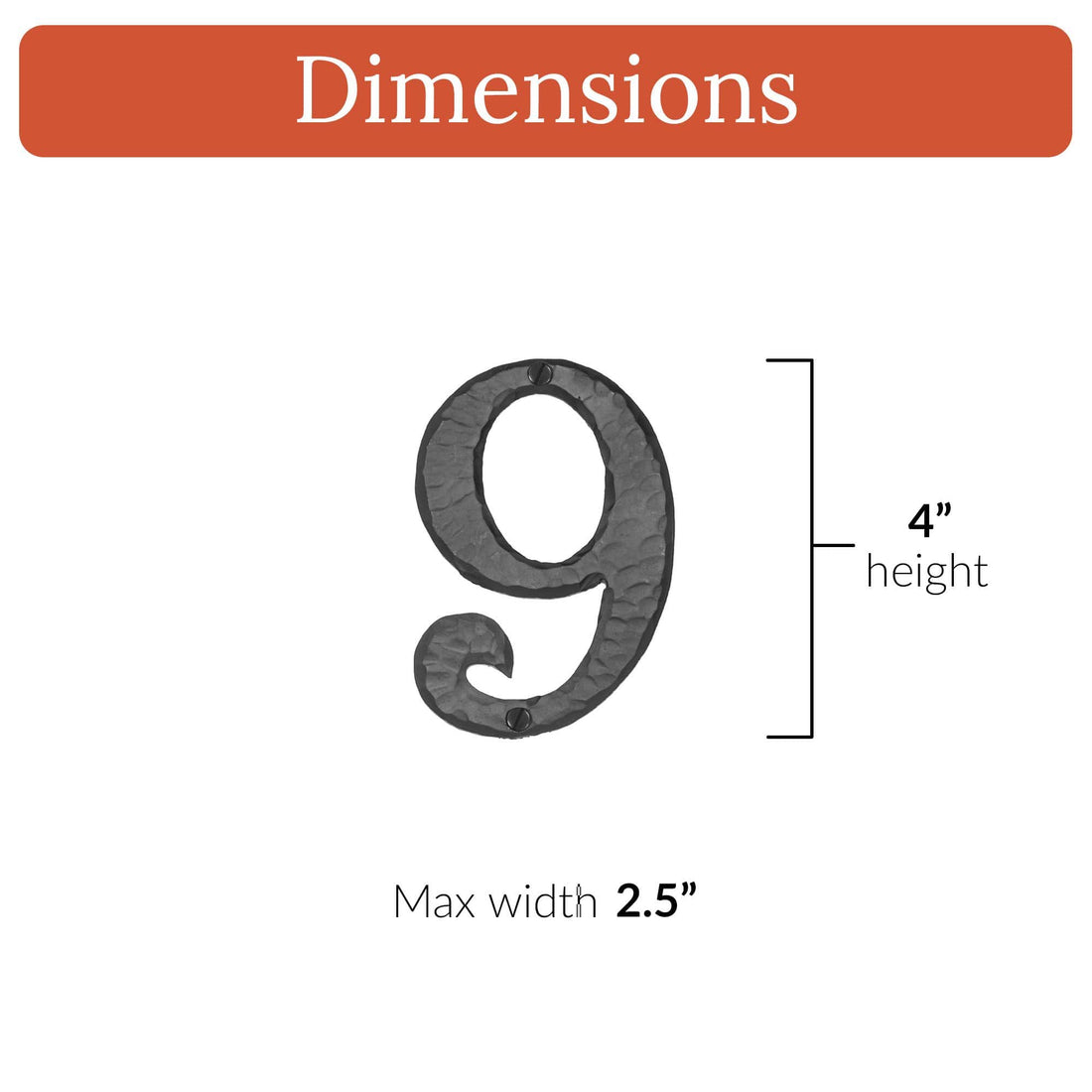 Hacienda Series | 4" House Address Mailbox Numbers