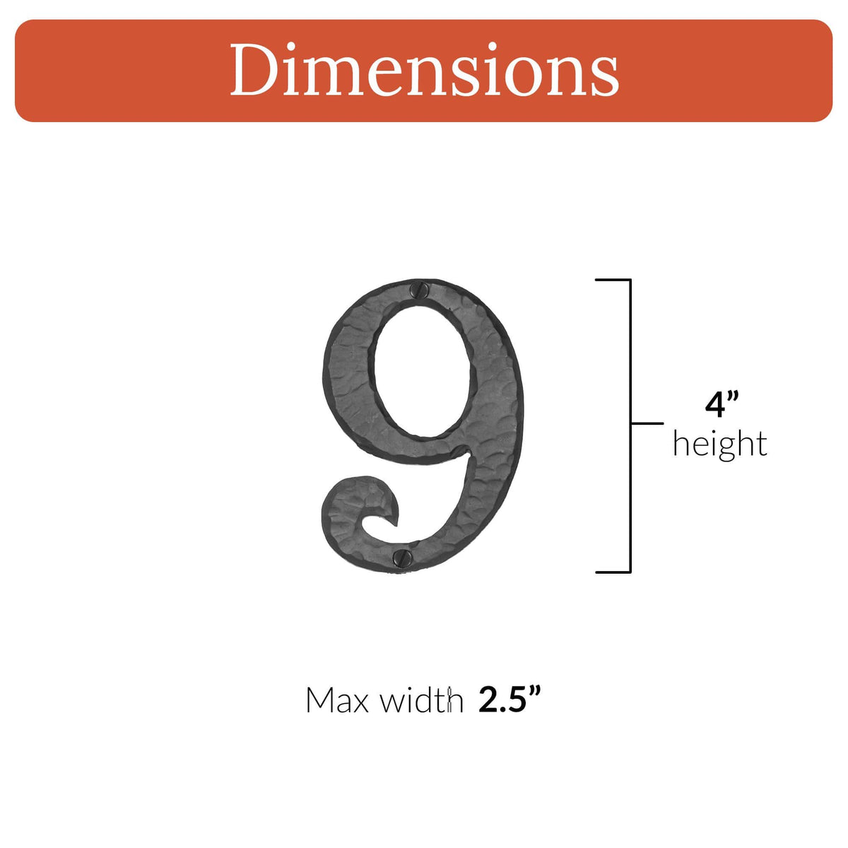 Hacienda Series | 4&quot; House Address Mailbox Numbers