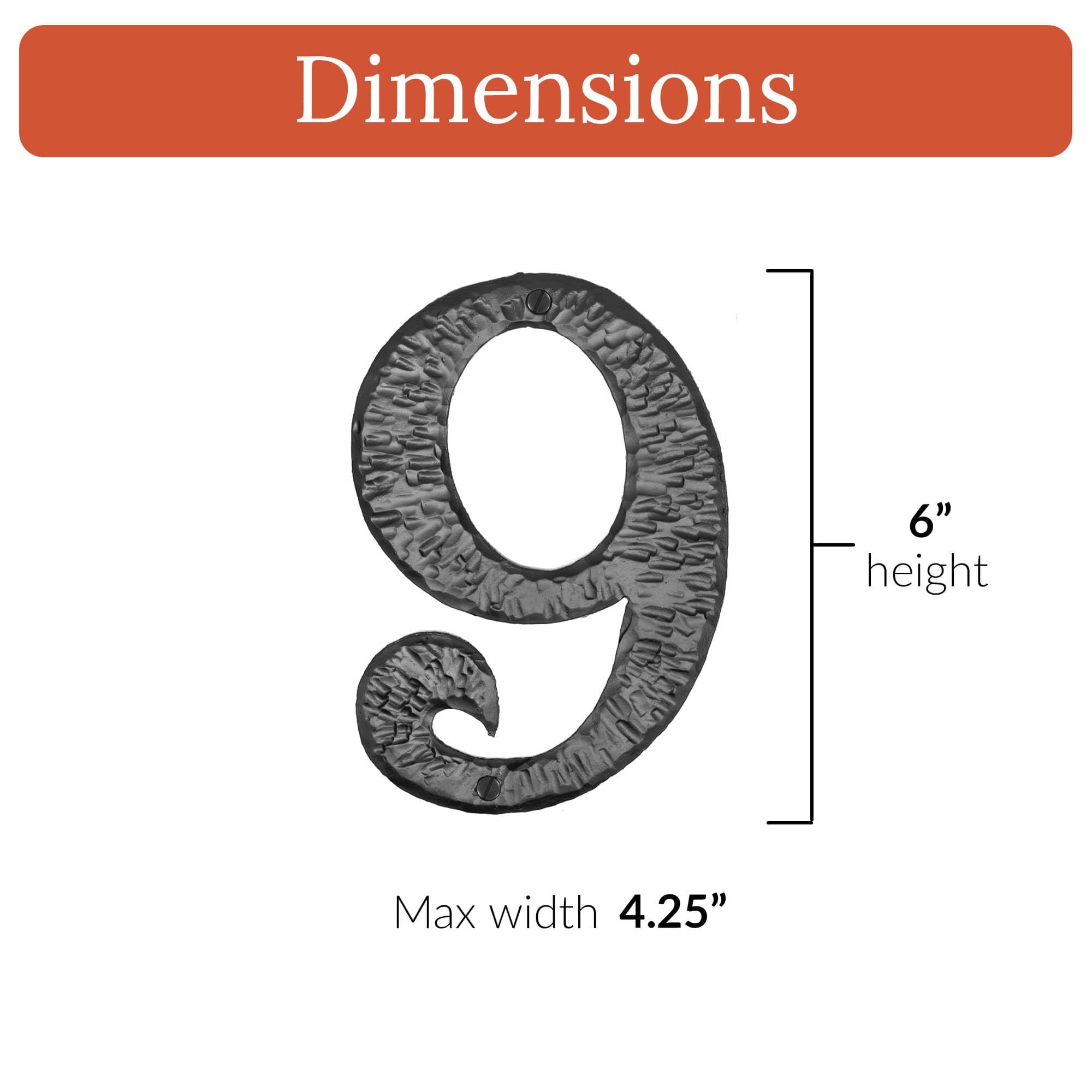 Hacienda Series | 6" House Address Mailbox Numbers