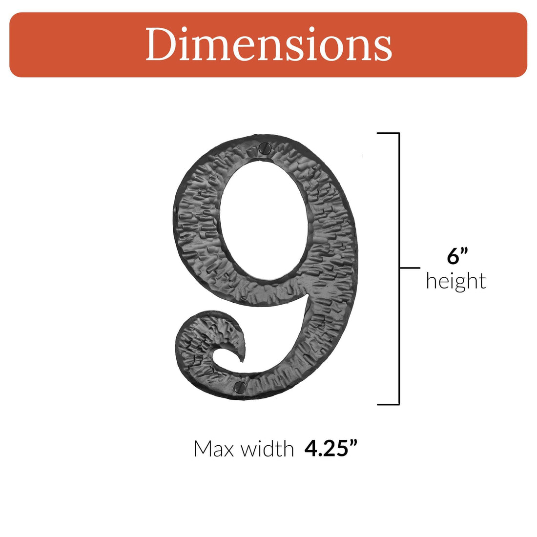Hacienda Series | 6" House Address Mailbox Numbers